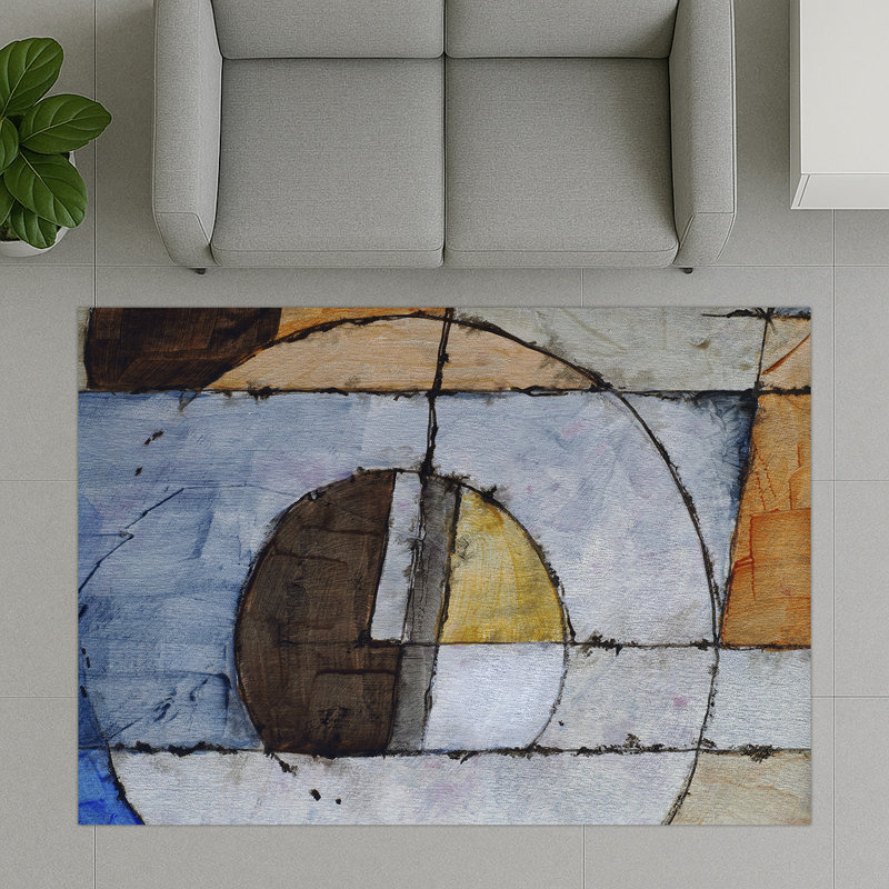 Geometric Area Rug, Runner 70 x 140 cm