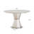 47" Round Marble Dining Table, Modern Kitchen Table with High Gloss Faux Marble Tabletop and Stainless Steel Base for Dining Room, Kitchen(only table)