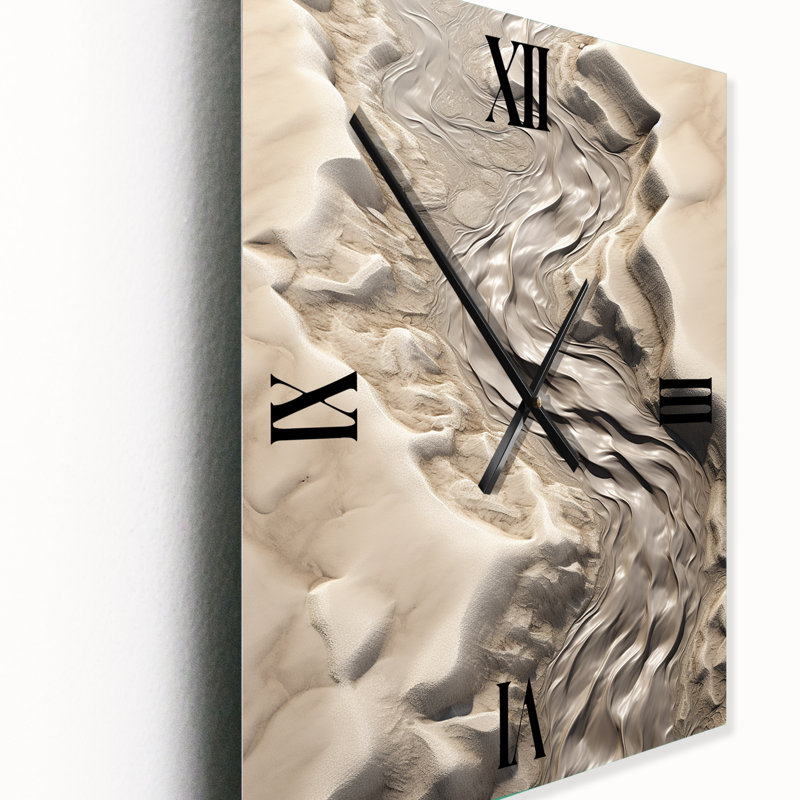 Horloge murale moderne Desert Rivers III, Grand