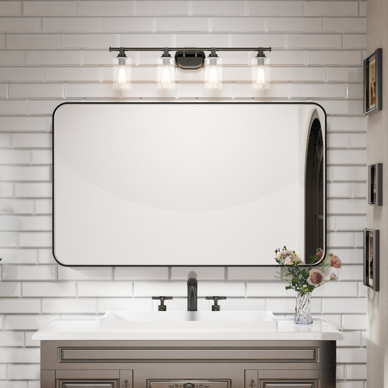 Miroir de salle de bain mural rectangulaire en aluminium l 60 po x H 36 po, 36" x 60", Rectangle