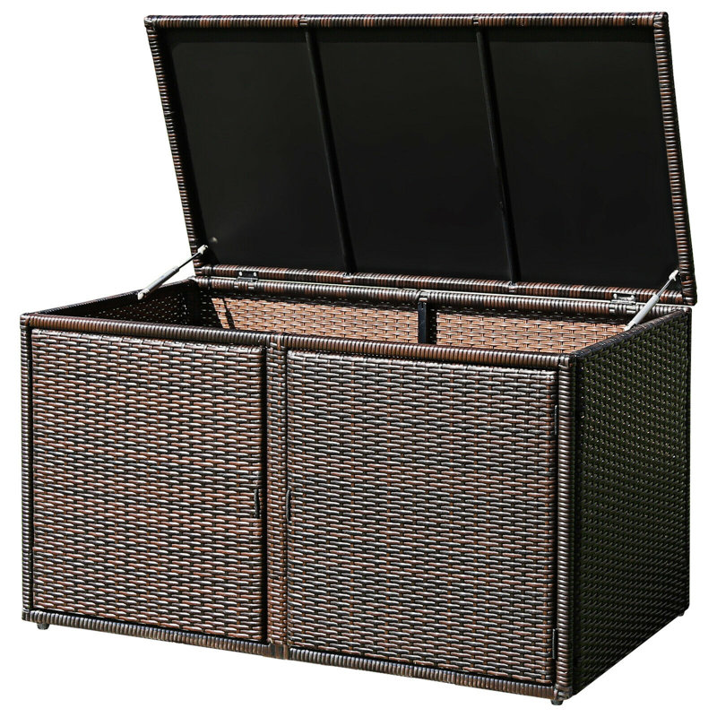FRESCOLY 45'' W 88 Gallons Deck Box, Brown