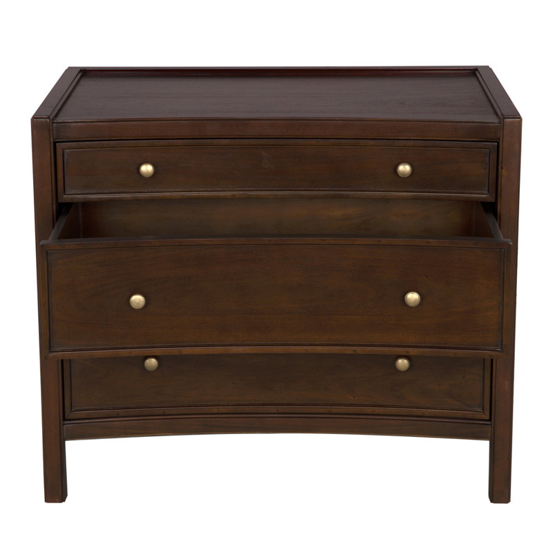 Hampton 3 - Drawer Solid Wood Nightstand