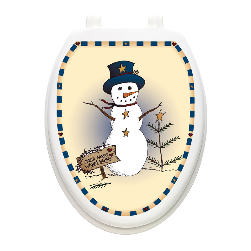 Décalcomanie de siège de toilette American Snowman - housse en vinyle antistatique Holiday, Allongé