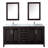 Daria 72'' Double Bathroom Vanity with Carrara Marble Top-70404267-70404269-70404272
