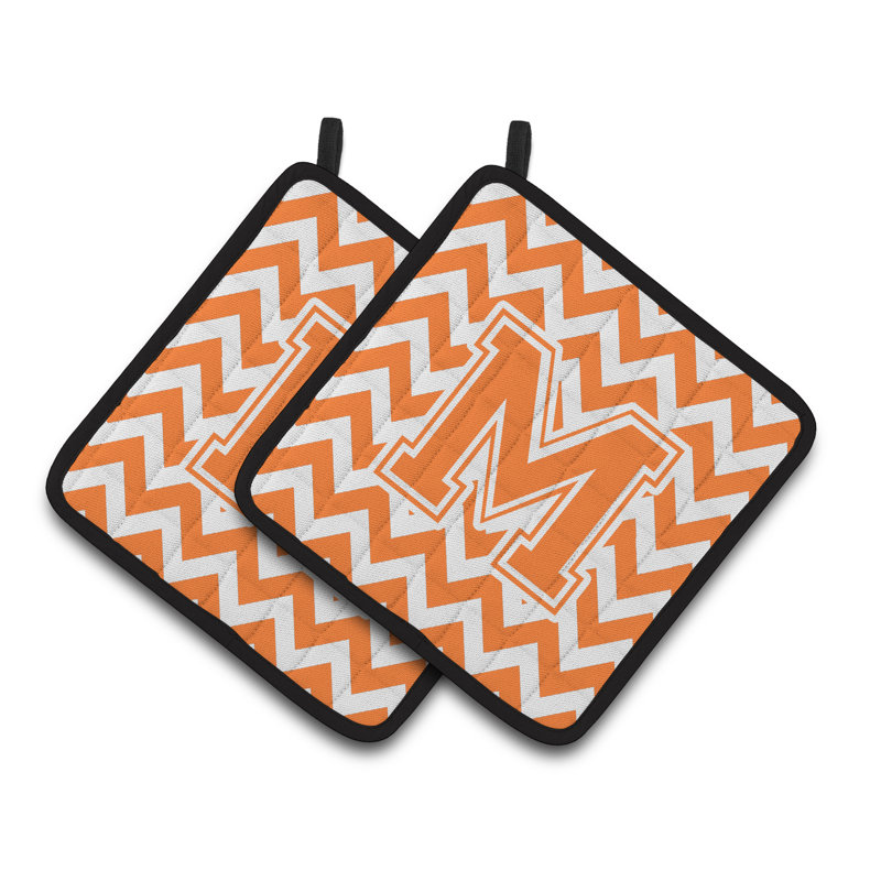 Poignée à chevrons, Orange/Blanc, M
