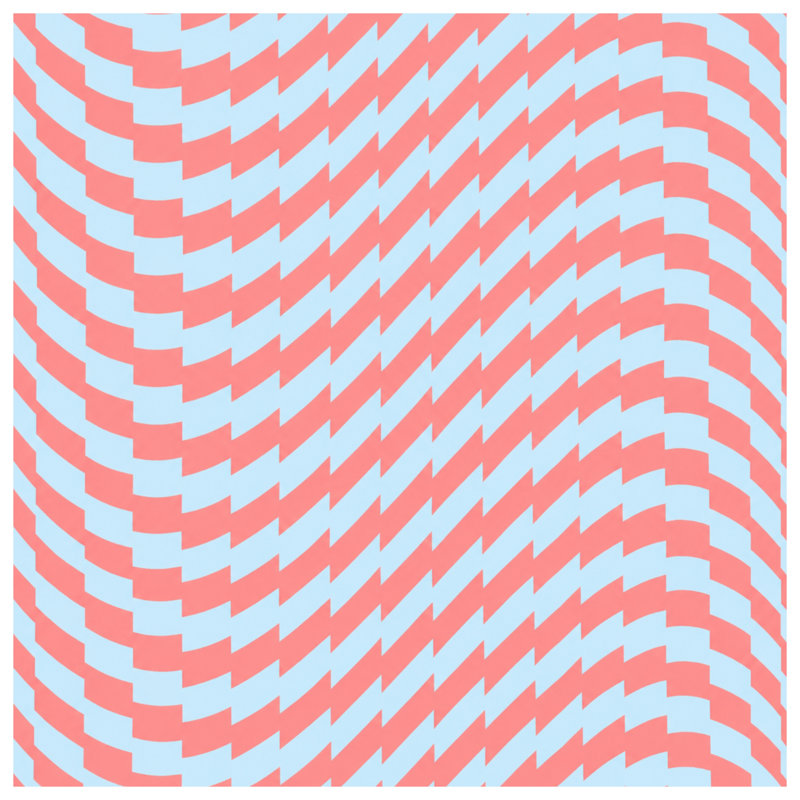 Red Blue Zigzag Quilted Bedspread All Sizes, King