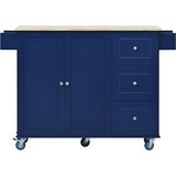 Solid Wood Top Kitchen Island
