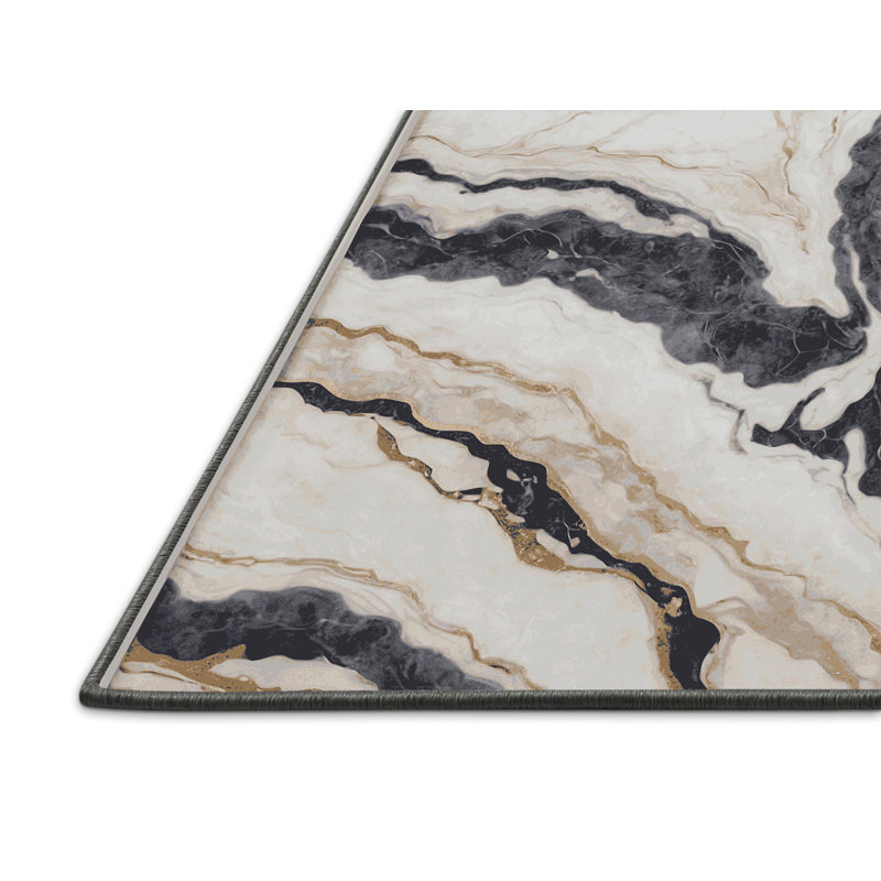 Tapis gris soyeux et moelleux, Carré 3 pi