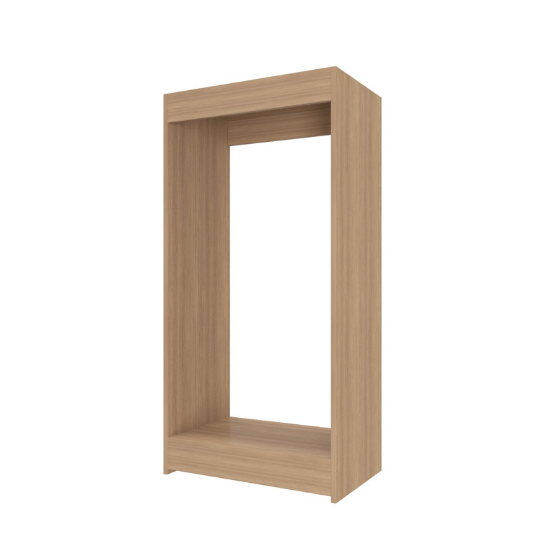 Double Hanging Closet Unit Closet System, Wood, 46" x 22.5" x 14"