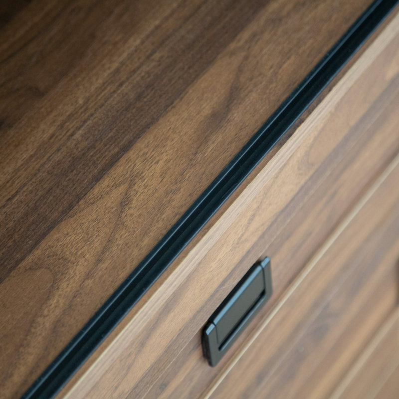 Armoire de rangement haute avec garde-robe de chambre à coucher, Brun