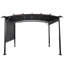 Pavillon de jardin d'extérieur Pergola - 12 X 9 pi, structure en acier avec auvent rétractable pour terrasses et jardins 12 X 9
