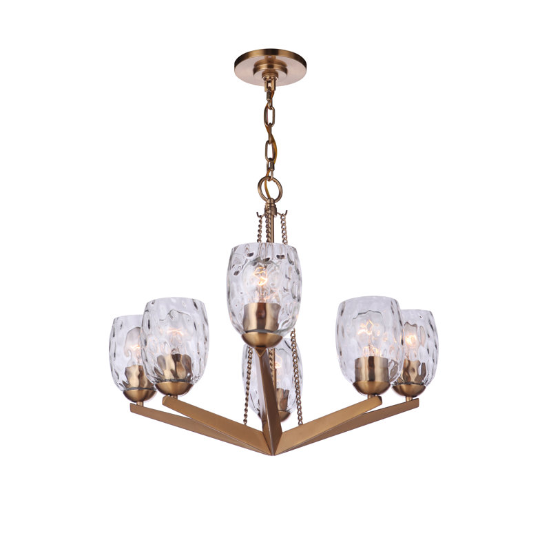 Lustre géométrique à 6 lumières James-Rance