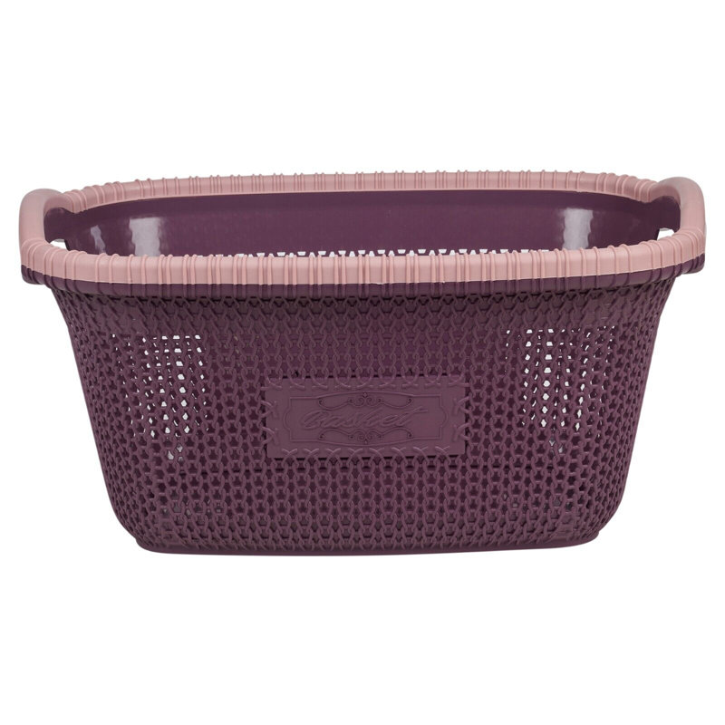 Rebrilliant Plastic Decorative Basket, Purple