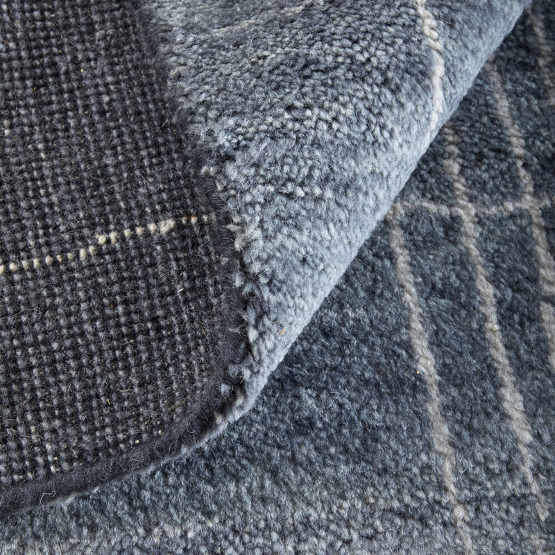 Agape Modern Abstract Gray Area Rug, Rectangle 7'9" x 9'9"