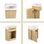 Meuble-lavabo mural 16 po avec lavabo rond en céramique Pensar-623157788