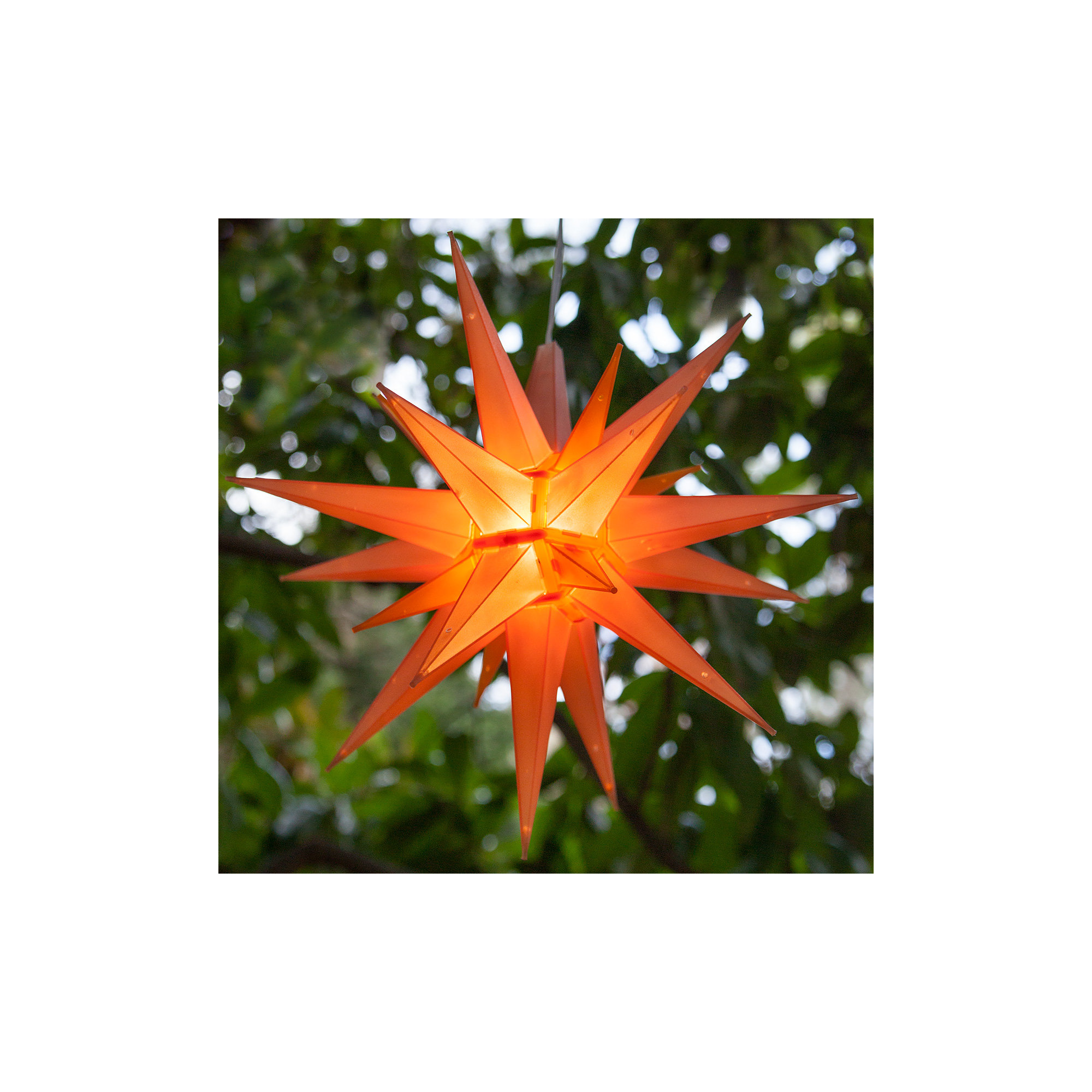 Moravian Star Lighted Display, Amber