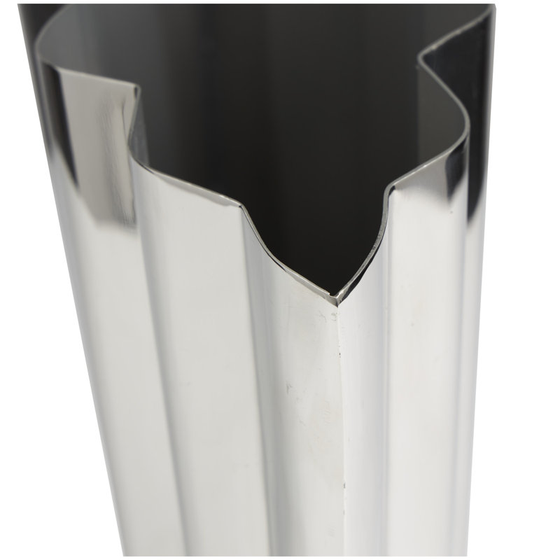Vase de table en acier inoxydable Giule, H 14,9 po x l 14,2 po x P 5 po