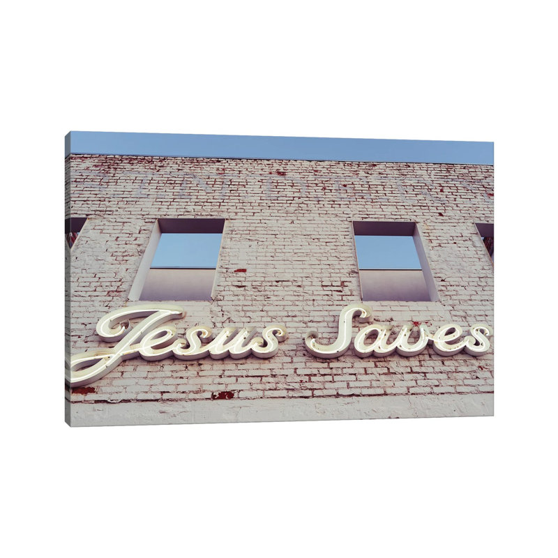 Jesus Saves by Bethany Young - Print on Canvas, Wrapped Canvas, 45.72cm H x 66.04cm W x 3.81cm D