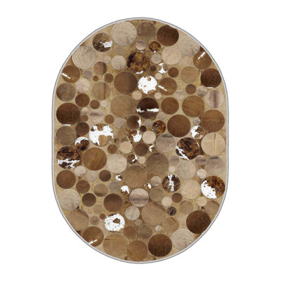 Tapis de couloir élégant (3,3 x 4,9 pi), 100% polyester, hauteur de poils de 0,3 po | Pois antibactérien antidérapant en PVC | Design tissé avec impression numérique 3D | Lavable à la machine, parfait pour la décoration intérieure et le confort
