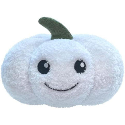 Smile Pumpkin, peluche bouclée en peluche, peluche mignonne de citrouille blanche, peluche douillette câlin pour les garçons, cadeaux pour enfants ou petite amie, 6 pouces