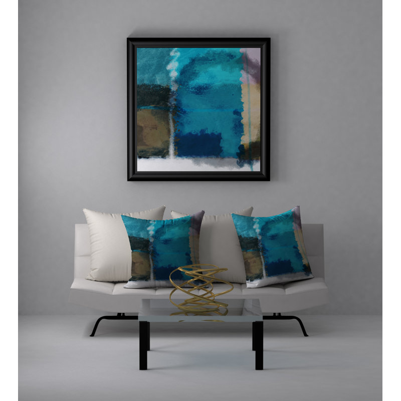 Abstract Reversible Throw Pillow, 18"x18"