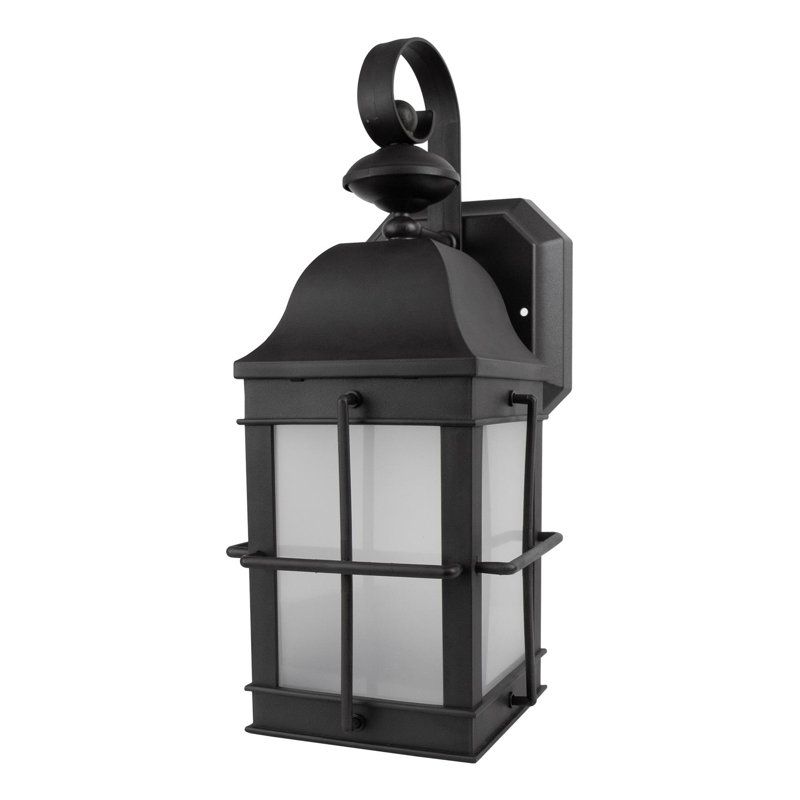 New Town Wall Sconce with Frosted Acrylic Lens, 4000K, Black