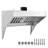 Commercial Exhaust Hood, 5FT Food Truck Hood Exhaust, 201 Stainless Steel Concession