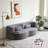 Modern Floor Sofa with 2 Pillows-1601972716-1601972630