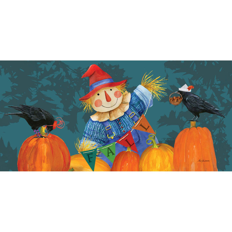 Paillasson d'automne 22 po x 10 po Fella Sarecrow Sassafras