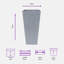 Haylie Square Tapered Garden Planter, Frostproof Concrete Effect, Indoor and Outdoor Plant Pot with Drainage Hole-1535369683-1535369681