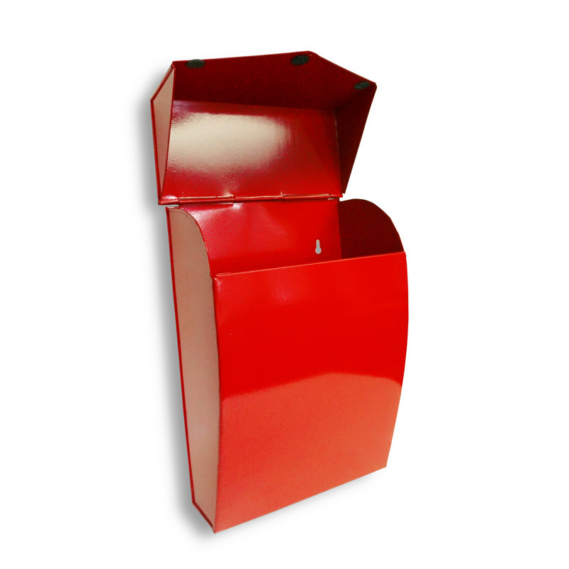 Bradley Red Steel Wall Mounted Mailbox