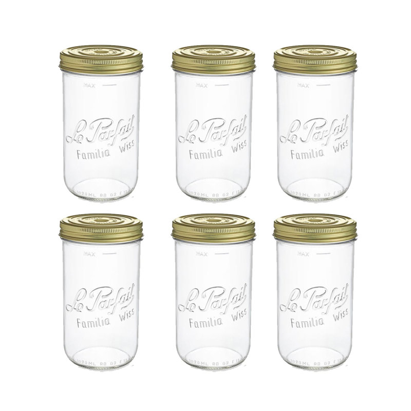 Familia Wiss Glass Jar - Set of 6, 1000 ml