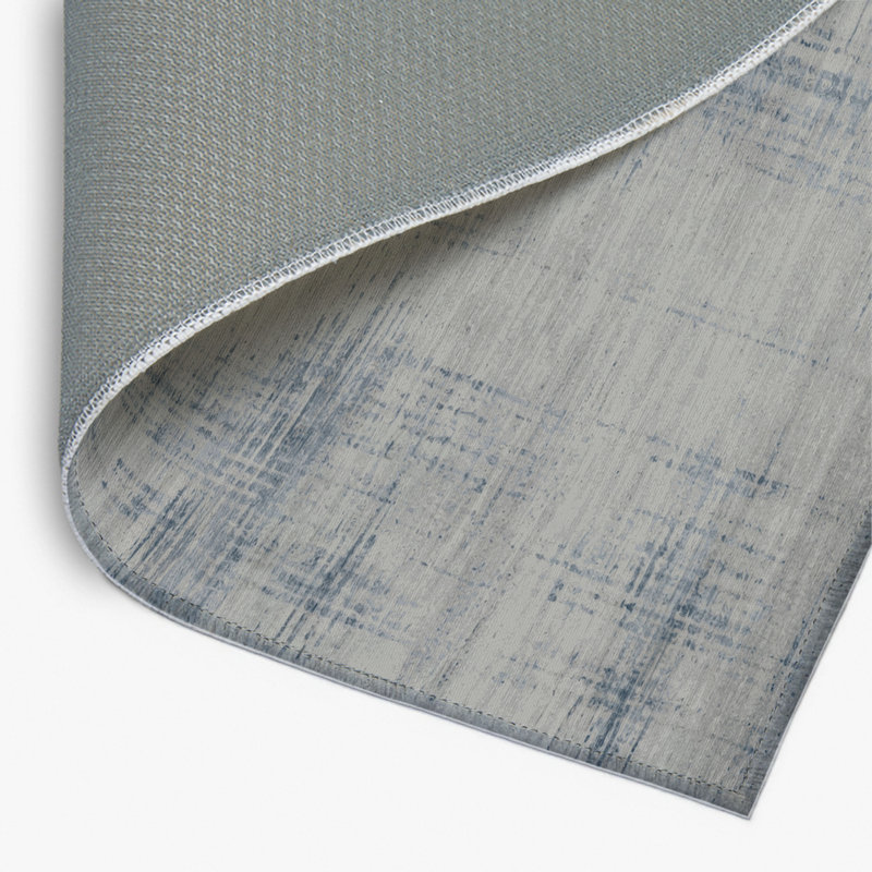 Abstract Gray Indoor and Outdoor Area Rug, Rectangle 4' x 6'