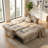 77'' Wide Convertible Sofa with Adjustable Back-1538329107