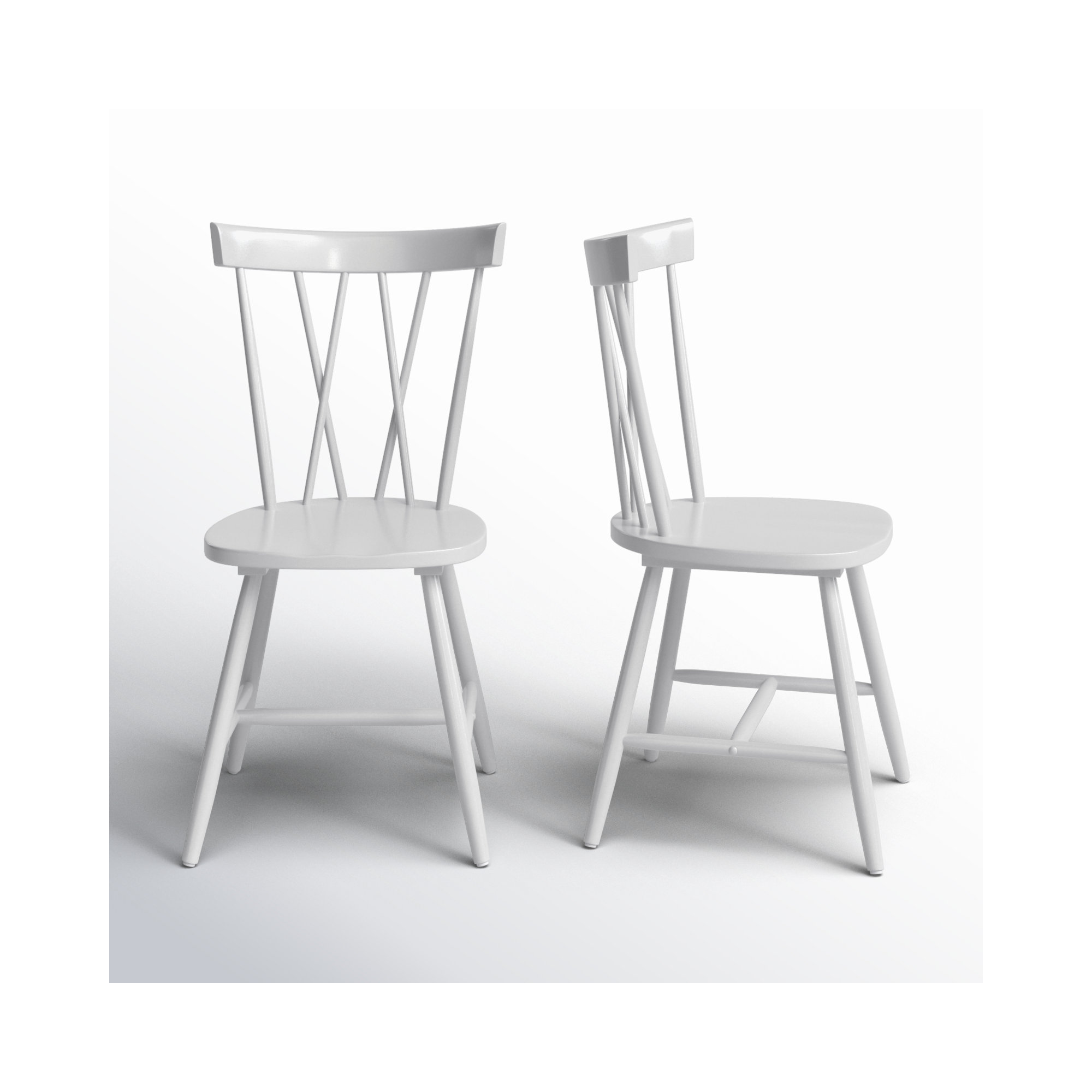 Porschia Cross Back Side Chair, Gray