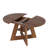 43.3in-59in Extendable Dining Table For 4-6, Round Kitchen Dining Room Table With Removable Leaves, Cross Base And Storage Shelf-2010458292