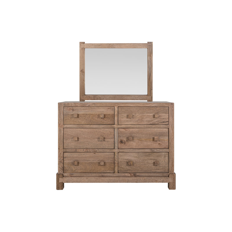 Rectangular Mirror, Light Brown