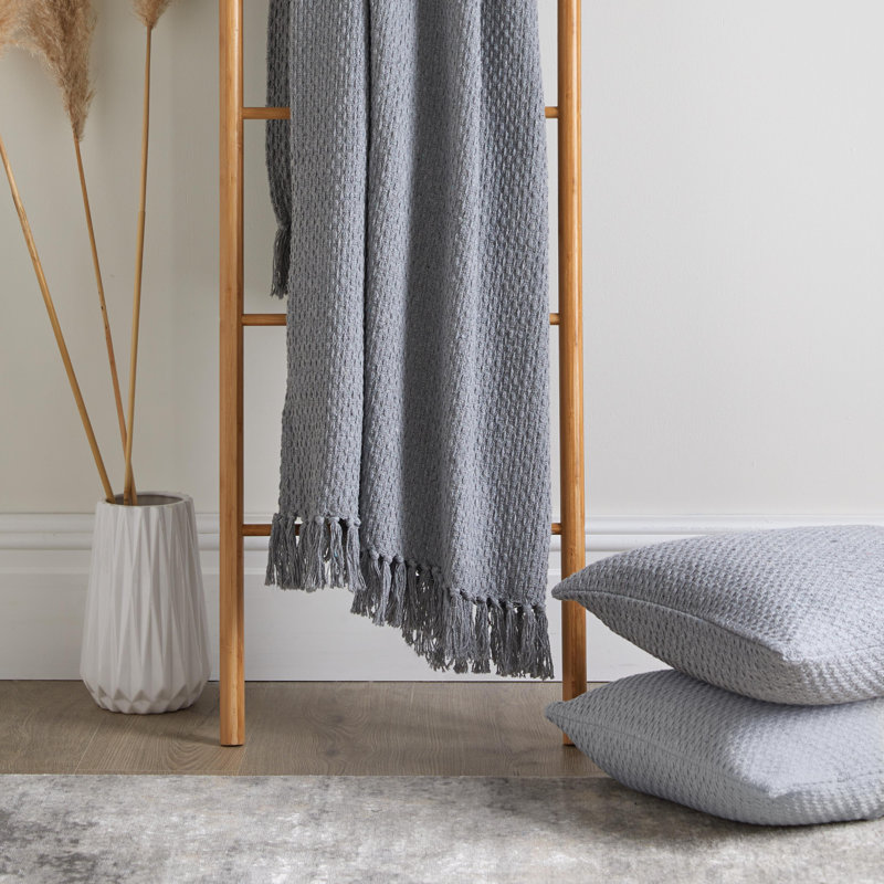 Hermbusche Throw Blanket, W200 x L200cm, Grey