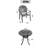 5-Piece Set Of Cast Aluminum Patio Furniture With Black Frame And Red Seat Cushions-778124655