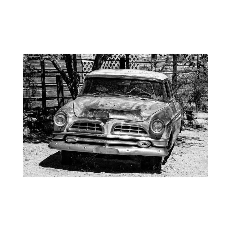 Black Arizona Series - Old Car - Wrapped Canvas Print, 20.32 cm H x 30.48 cm W