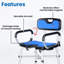 Moveable Armrests And Fixed Backrest Shower Chair
