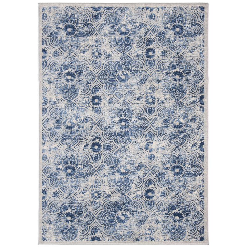 Martha Performance Ikat Rug, Rectangle 6' x 9'