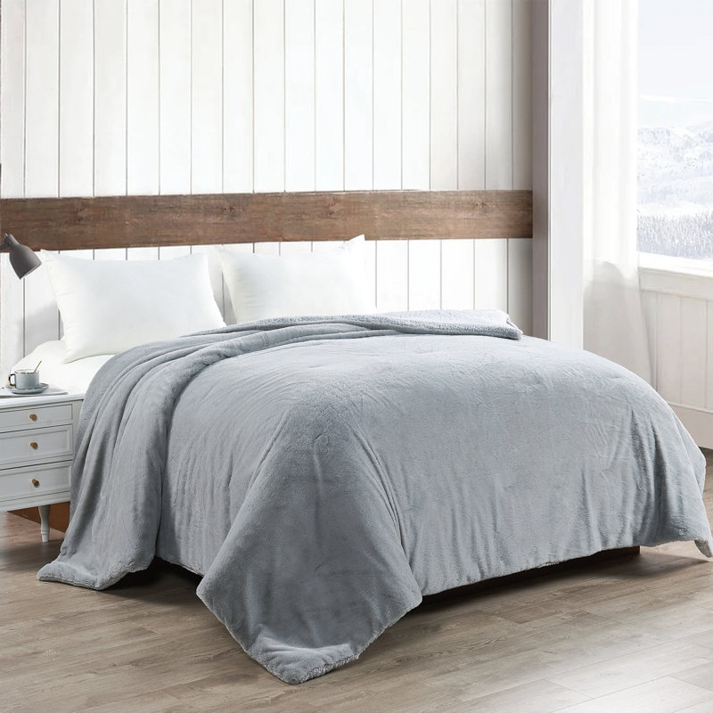 Knitted Blanket, Silver Grey