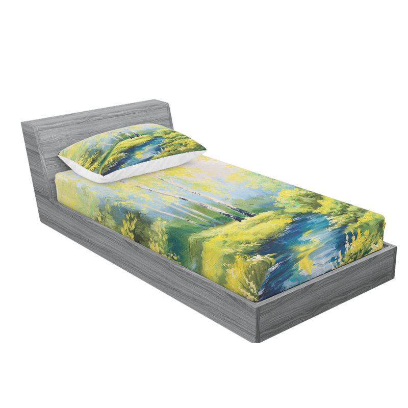 Microfiber Sheet Set, Twin Sheet Set with Fitted Sheet