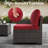 6 Piece Outdoor Sectional Sofa Set With Wide Armrest-2003056009