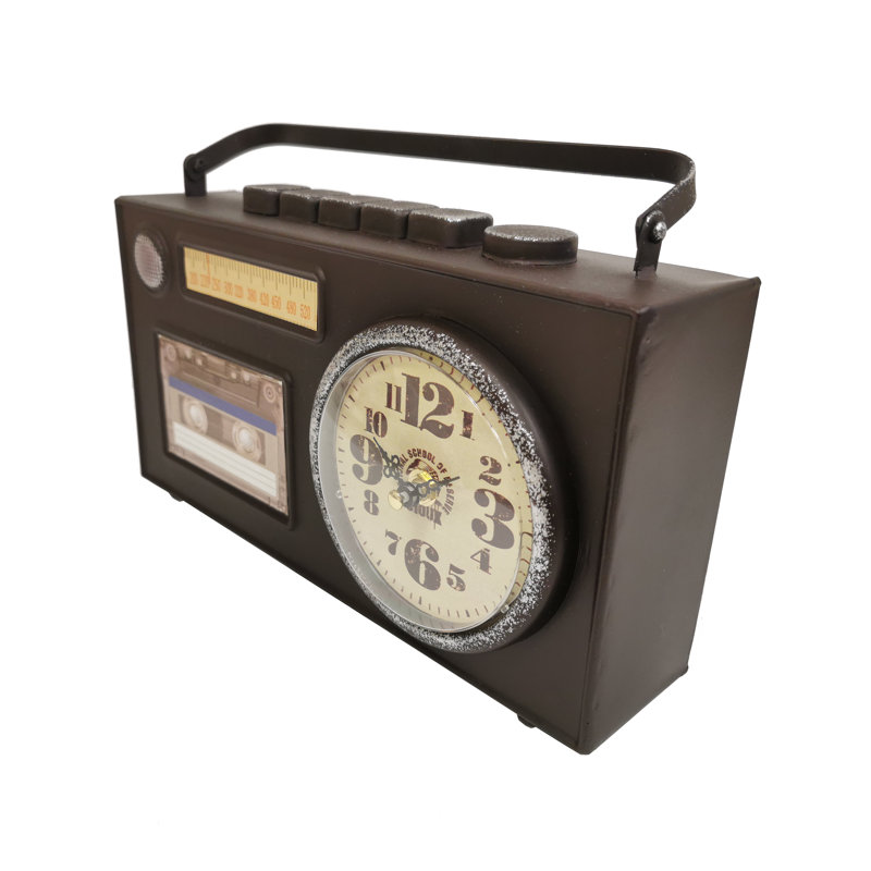 Horloge de table brune