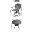 All-Weather Cast Aluminum Dining Set, Include Swivel Chairs And 39.37" Round Table With Black Frame-151076538