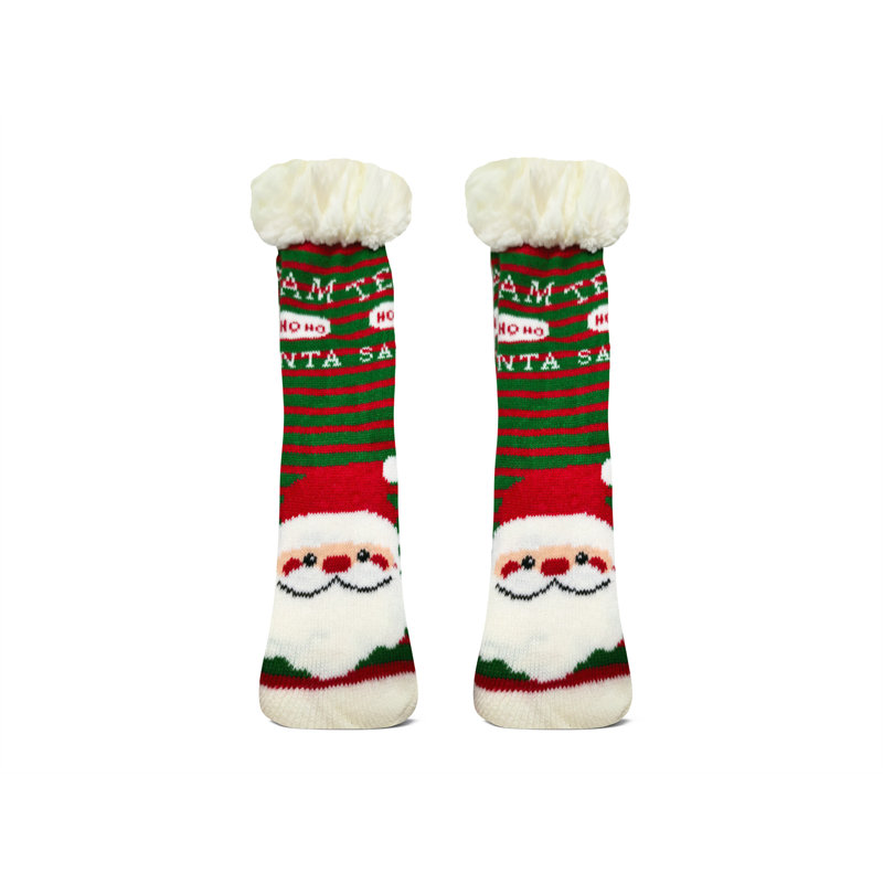 Xmas Fun Festive Fleece Lined Pair Socks Santa Hoho