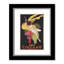 «Brickhill Asti Cinzano», affiche vintage encadrée sur papier en noir / jaune-35156052-35156056