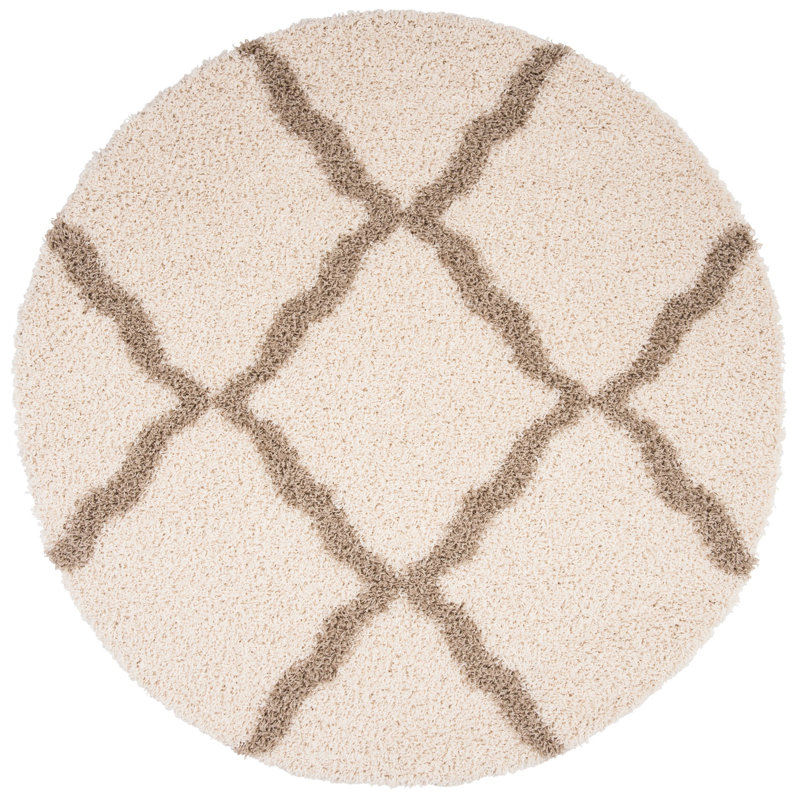 Alonnah Sgd-Dallas Shag Performance Geometric Rug, Round 6'